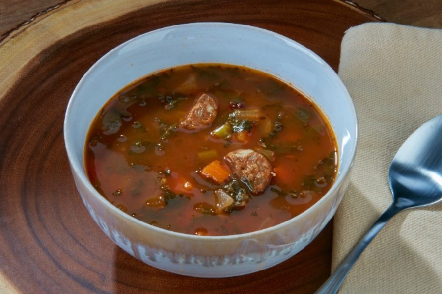 Portuguese-Style Sausage & Kale Soup