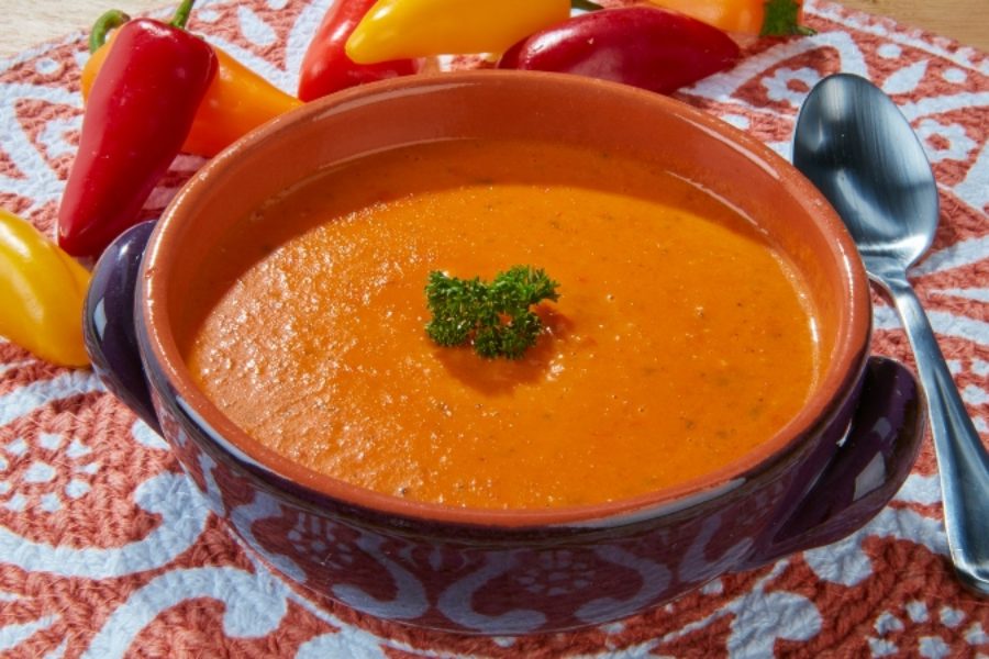 Roasted Red Pepper & Gouda Soup